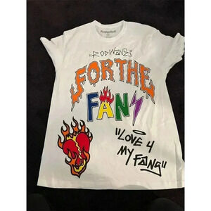Rod Wave Tour "For the Fans" Unisex White Graphic T-Shirt Size S